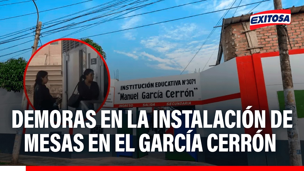 🔴🔵Se han reportado demoras en la instalación de mesas de sufragio en el colegio Manuel García Cerrón