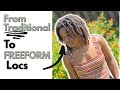 How To Transition From Traditional To Freeform Locs