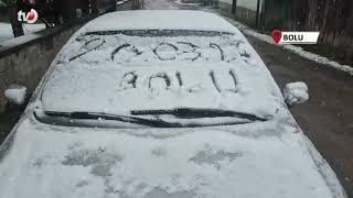 Bolu Güne Karla Uyandı