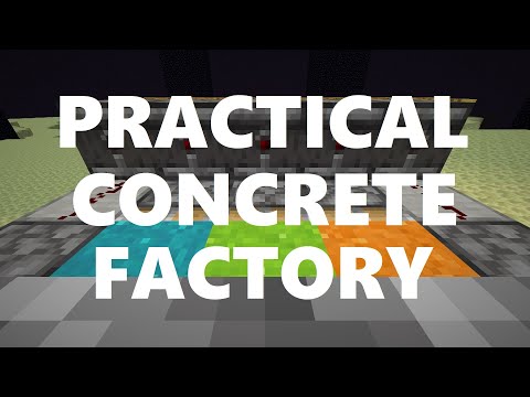 Minecraft Elegance: Practical Concrete Factory (Sand, Gravel, Powder, Flint, Java 1.19+)