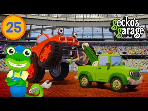 Max the Monster Truck Breaks Down | Gecko's Garage | Educational Videos For Children