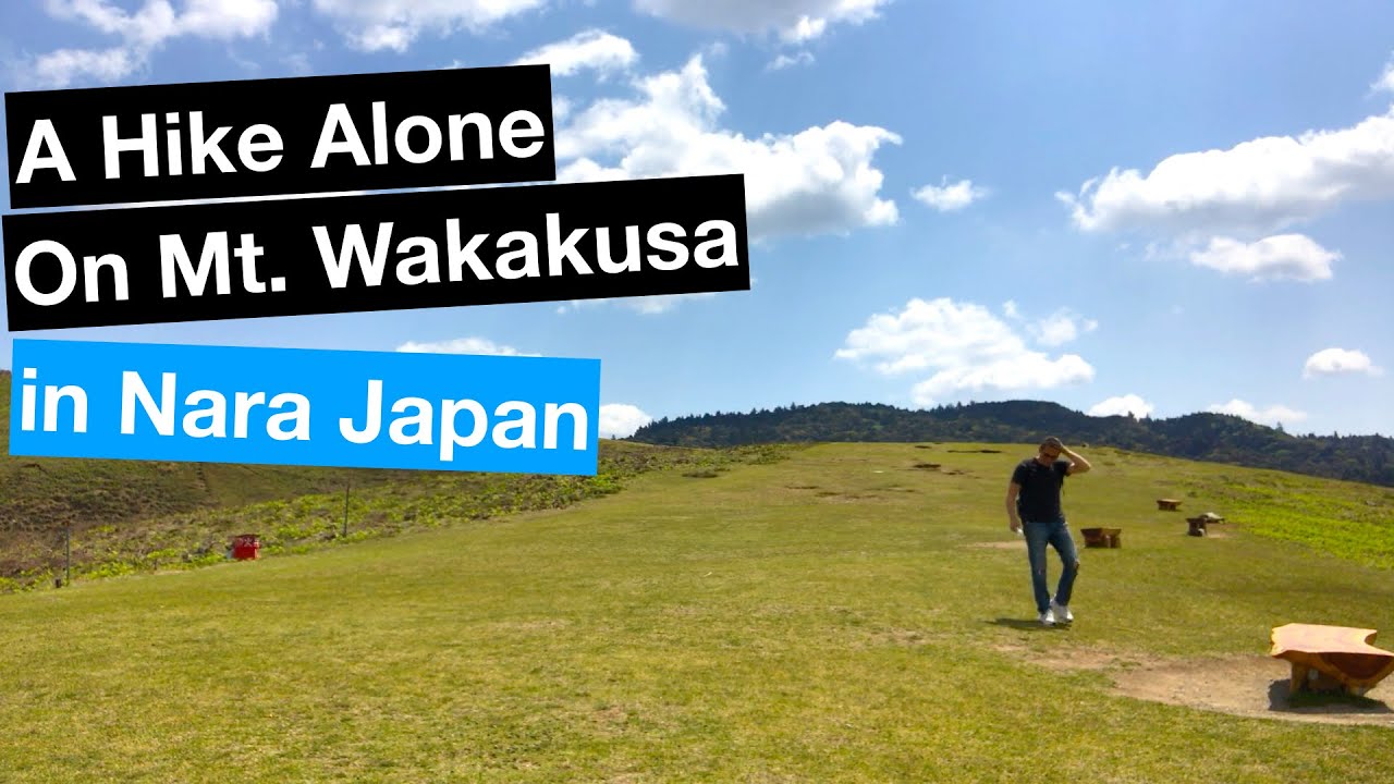 An adventurer embarks on a thrilling hike up the picturesque Mount Wakakusa.