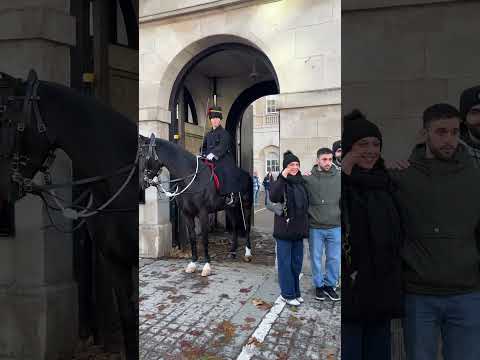 Royal Photo Opportunity: Tourists Snap Pictures with The King's Troop and Horses in London
