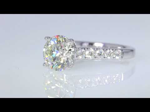 2.39CT Round Brilliant Diamond Engagement Ring GIA Cert Triple Exc Appr $27K $11,000