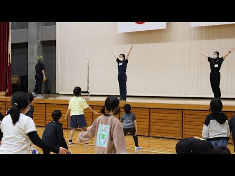 すぽどんKIDSワンデースクールでのExseed体験の様子【鹿屋体育大学】