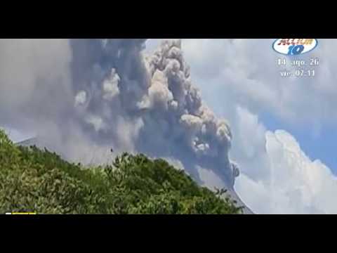 Volcán Telica continúa emitiendo gases y cenizas