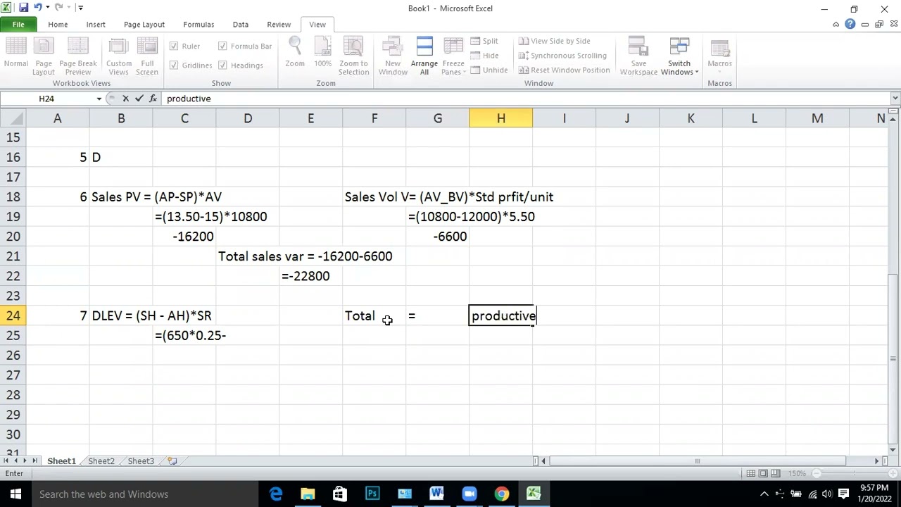 Standard costing Questions and Answers