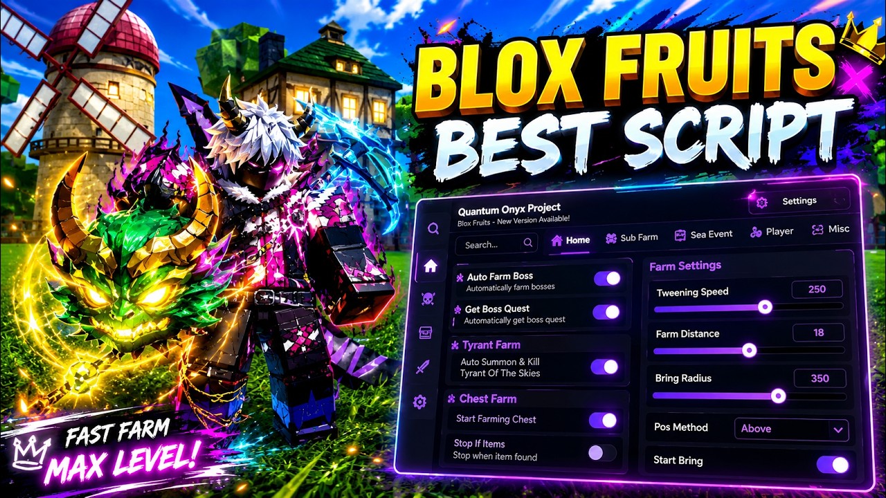 Blox Fruits Dragon Script 2026 - Auto Farm and Sniper