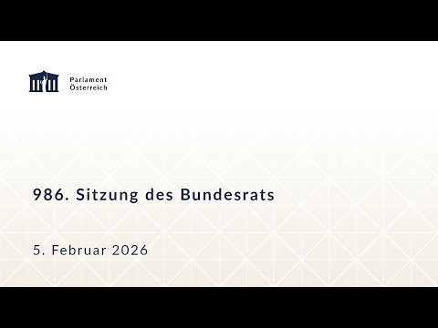 986. Sitzung des Bundesrates