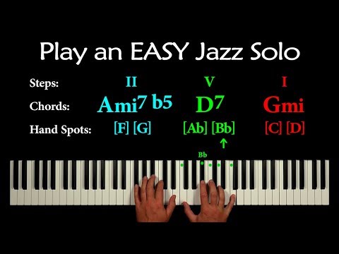 EASY JAZZ PIANO IMPROVISATION (2-5-1 in minor)