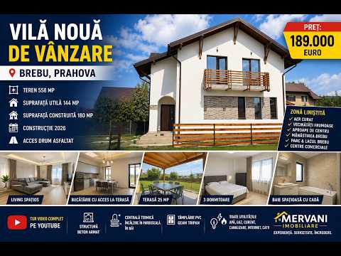 Vila cu 4 camere de vanzare  in Brebu — Video