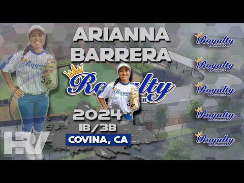 2024 Arianna Barrera First Base and Third Base - (3.8 GPA) Softball Recruiting Skills Video- Royalty