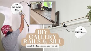 DIY Gallery Rails + WindowSill | Small Bedroom Makeover Pt 1