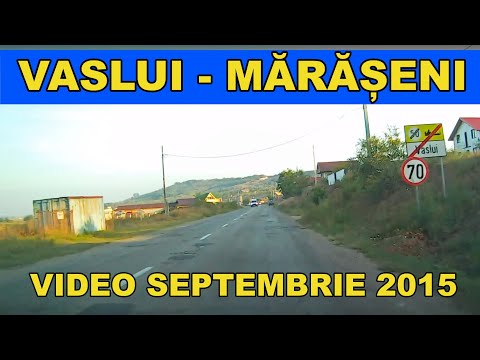 Traseul VASLUI - MARASENI pe DN 15D sept. 2015 video de arhivă