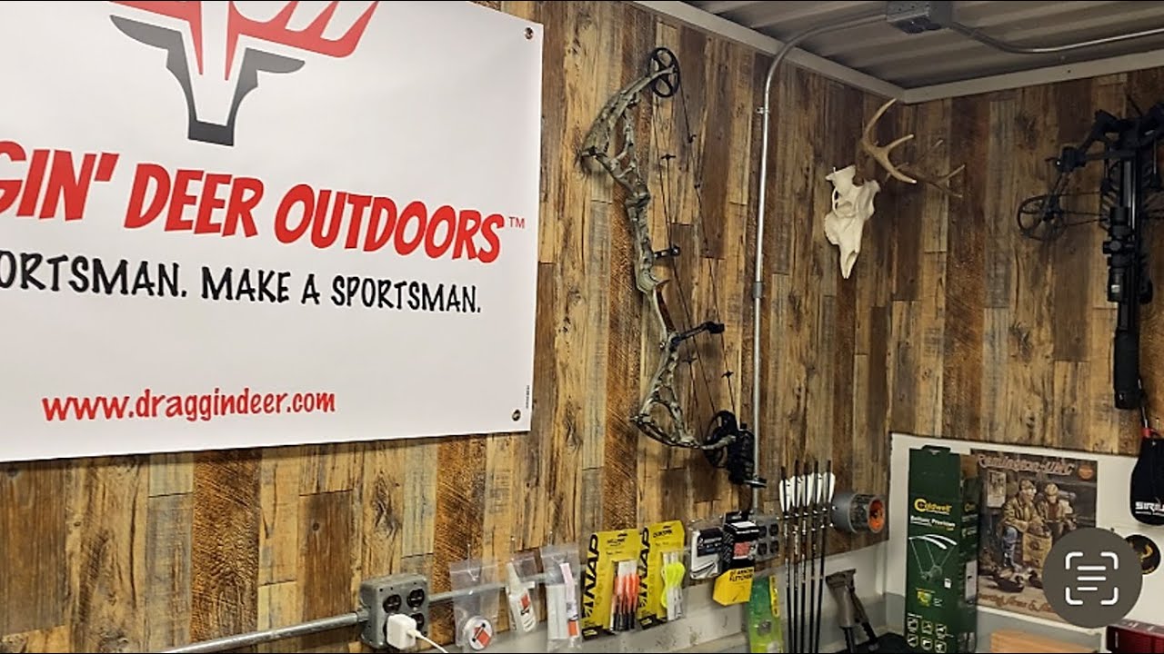 Garage Archery Shop - Wallpaper Over Pegboard??