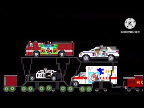 Monster emergency vehicles carrier train