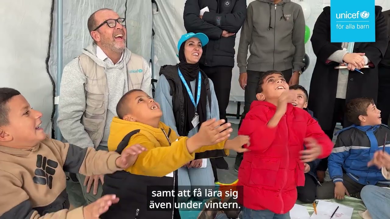 Utbildning till barnen i Gaza | UNICEF Sverige
