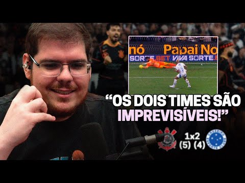 CASIMIRO REAGE: CORINTHIANS 1 (5) X (4) 2 CRUZEIRO - SEMI DA COPA DO BRASIL 2025 |Cortes do Casimito