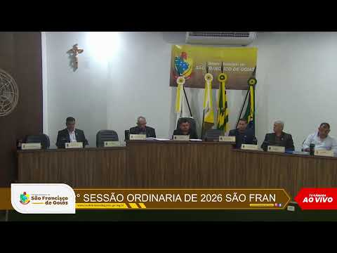 62ª SESSÃO ORDINÁRIA DE 2026 - SÃO FRANCISCO DE GOIÁS