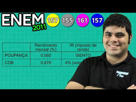 ENEM 2011 Matemática #22 - Matemática Financeira, Poupança e CDB