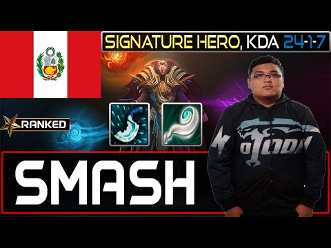 NoT Smash plays Invoker [Signature Hero, KDA 24-1-7] Dota 2 [Ranked]