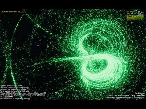 Unity 2018 - Pure ECS Test (Entity Component System)