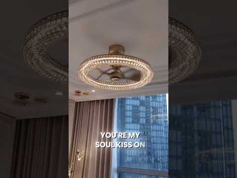 Video lắp đặt quạt đèn pha lê Elegan
