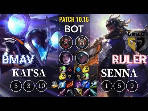 HLE Bmav Kai'Sa vs GEN Ruler Senna Bot - KR Patch 10.16