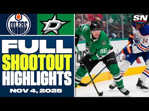 Edmonton Oilers at Dallas Stars | FULL Shootout Highlights - November 4, 2025
