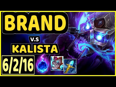 AFM (BRAND) vs KALISTA - 6/2/16 KDA BOTTOM ADC GAMEPLAY - EUW Ranked GRANDMASTER