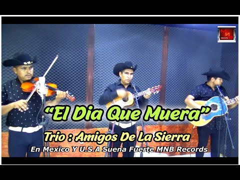 TRIO: AMIGOS DE LA SIERRA "EL DIA QUE MUERA" ( En Vivo)