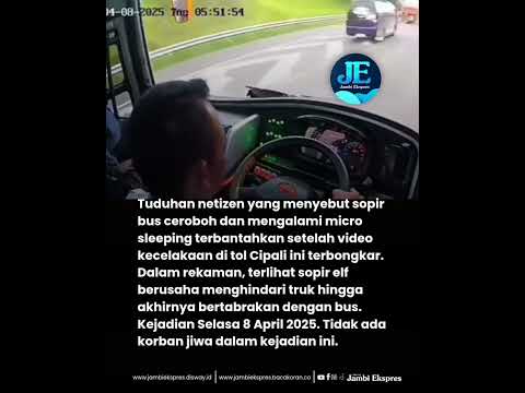 VIRAL VIDEO DETIK-DETIK BUS BERTABRAKAN DENGAN ELF