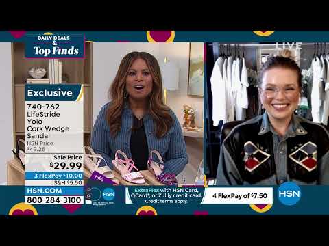 LifeStride Yolo Cork Wedge Sandal