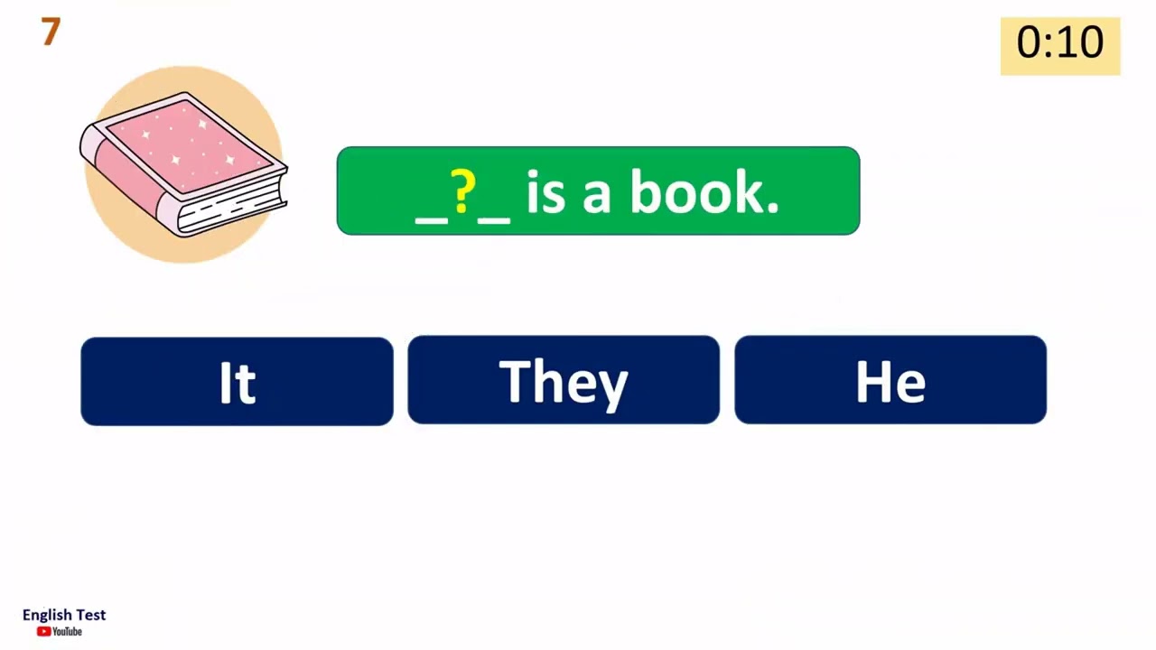 Personal Pronouns Quiz for Kids (he, she, it, they)