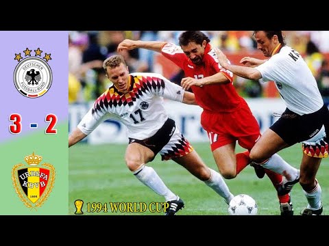 Germany vs Belgium 3 - 2 |  Highlights 1994 world cup (Jürgen Klinsmann, Michel, Eric )