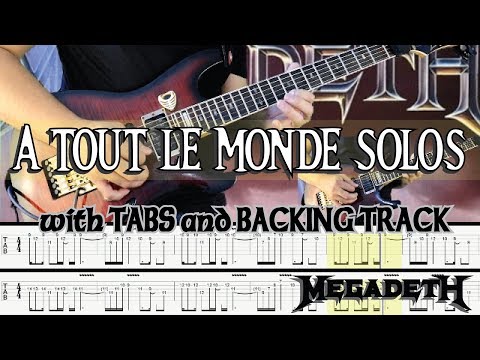 MEGADETH | A TOUT LE MONDE SOLOS with TABS and BACKING TRACKS | ALVIN DE LEON (2019)