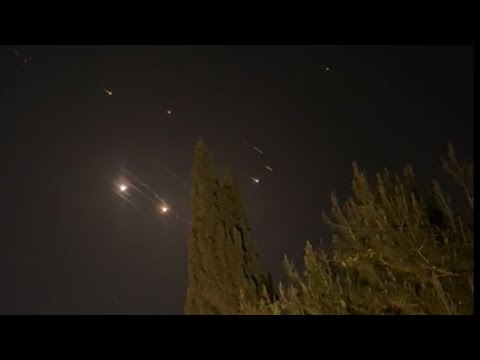 Israel intercepts drones in Jerusalem amid Iran attack | Raw video