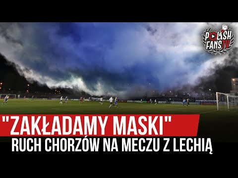 "ZAKŁADAMY MASKI" - Ruch Chorzów na meczu z Lechią (20.09.2020 r.)