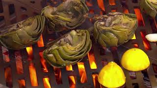 Steven Raichlen&#39;s Wood-Grilled Artichokes on the Kalamazoo Hybrid Fire Grill