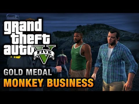 GTA 5 - Mission #54 - Monkey Business [100% Gold Medal Walkthrough]
