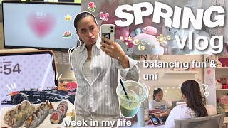 spring week in my life as a uni student 🌷 midterms & trying to stay on track❀˖°