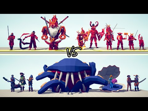 MEGA DYNASTY DLC Team vs MEGA PIRATE ADDON Team - Totally Accurate Battle Simulator TABS