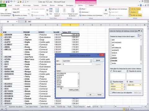 Créer des champs calculés dans un Tableau croisé dynamique (Module 4)