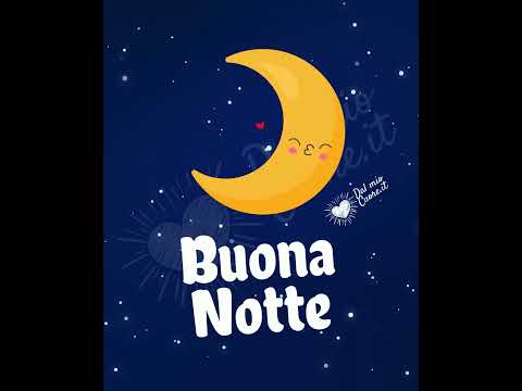 Buonanotte Video con luna che manda bacini