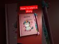 how to start a diary