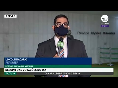 Câmara aprova regime de urgência para seis projetos e encerra sessão - 08/12/20