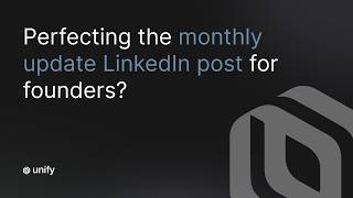 What is the best monthly update LinkedIn post format for founders?