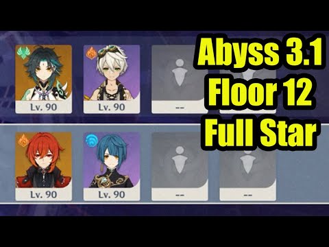 Duo Xiao C0 Favonius R5 & Diluc C0 Wolf's Gravestone R1 spiral abyss 3.1 genshin impact