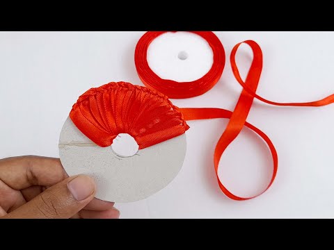 Hand Embroidery Flowers - Super Easy Ribbon Flower Making with Paper