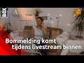 Bommelding komt tijdens livestream binnen: 'Over 20 min gaat hier een bom af!'
